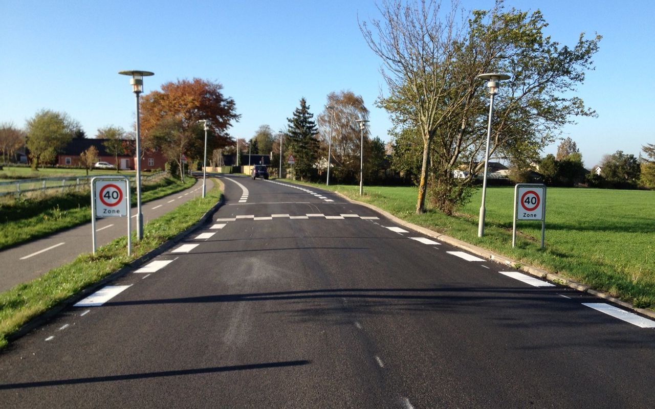 40 km/t zone i Assendløse